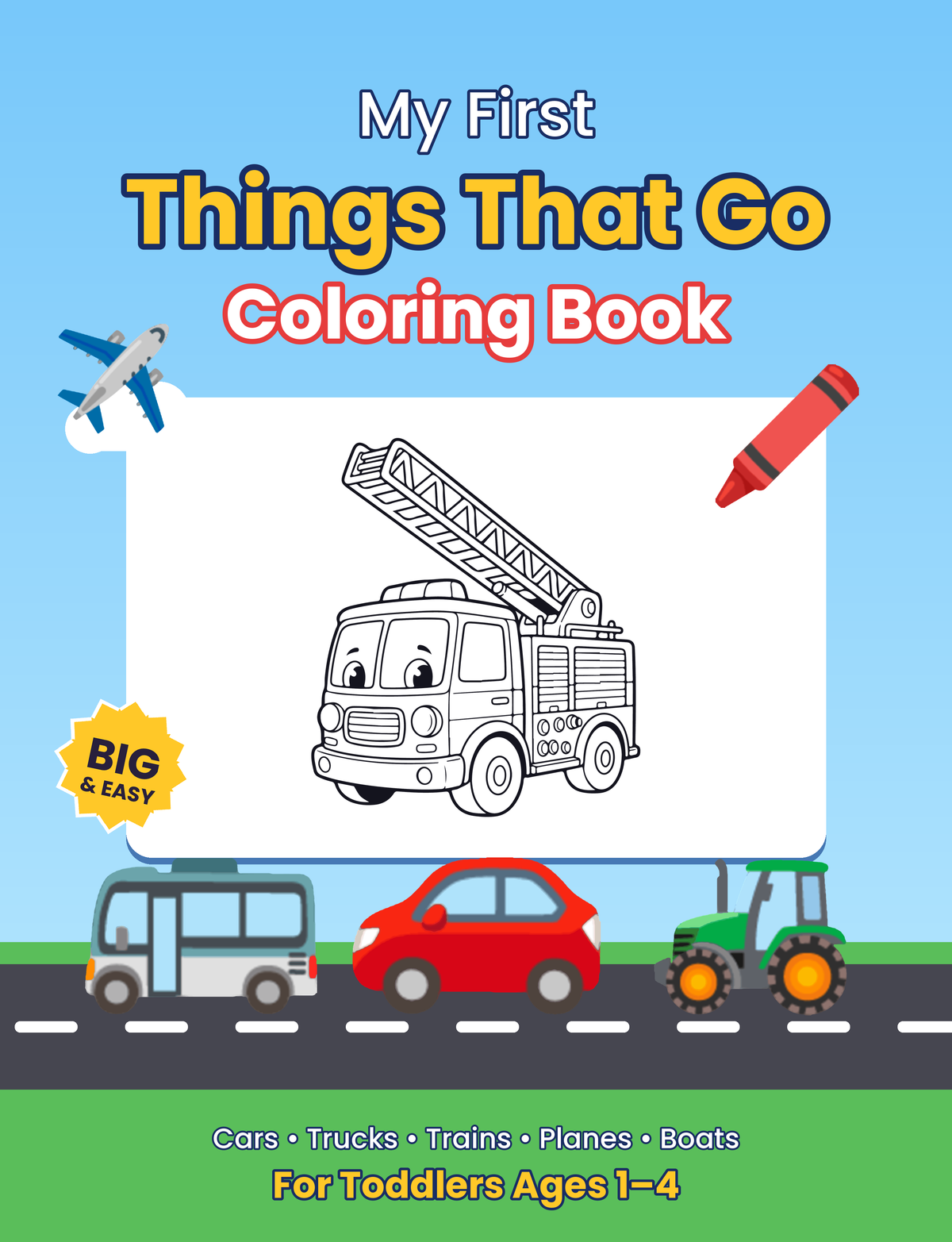 My First Things That Go Coloring Book